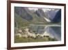 Norvège, bord d'un fjord au printemps .1896-Johannes Martin Grimelund-Framed Giclee Print