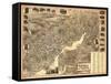 Norwalk, Connecticut - Panoramic Map-Lantern Press-Framed Stretched Canvas