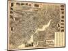 Norwalk, Connecticut - Panoramic Map-Lantern Press-Mounted Art Print