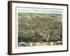 Norwalk, Ohio - Panoramic Map-Lantern Press-Framed Art Print