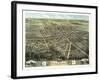 Norwalk, Ohio - Panoramic Map-Lantern Press-Framed Art Print