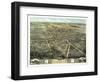 Norwalk, Ohio - Panoramic Map-Lantern Press-Framed Art Print