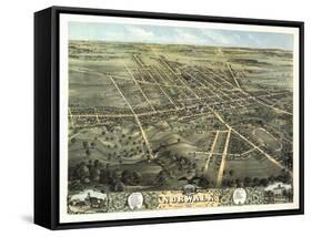 Norwalk, Ohio - Panoramic Map-Lantern Press-Framed Stretched Canvas