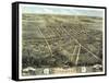 Norwalk, Ohio - Panoramic Map-Lantern Press-Framed Stretched Canvas