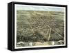 Norwalk, Ohio - Panoramic Map-Lantern Press-Framed Stretched Canvas