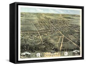 Norwalk, Ohio - Panoramic Map-Lantern Press-Framed Stretched Canvas