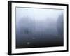 Norway, Aust-Agder, Mavatn Lake, Fog Mood at a Forest Lake-Andreas Keil-Framed Photographic Print