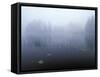Norway, Aust-Agder, Mavatn Lake, Fog Mood at a Forest Lake-Andreas Keil-Framed Stretched Canvas