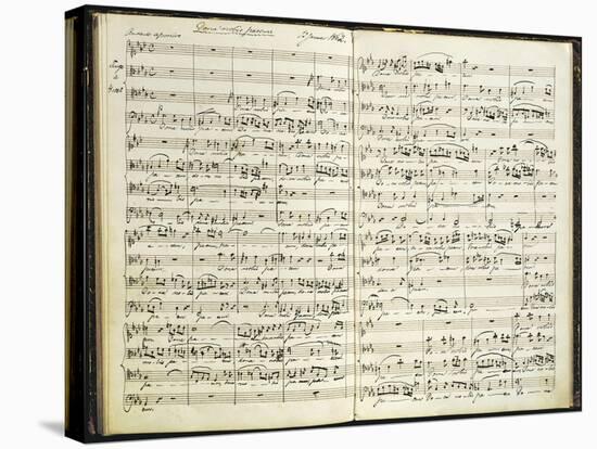 Norway, Bergen, Autograph Score of First Work of Edvard Hagerup Grieg-null-Stretched Canvas