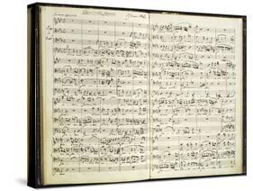 Norway, Bergen, Autograph Score of First Work of Edvard Hagerup Grieg-null-Stretched Canvas