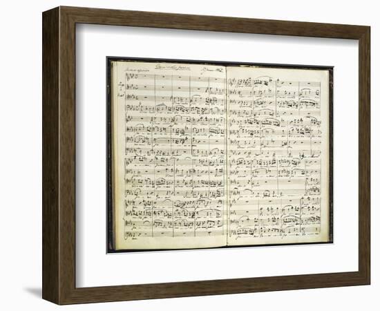 Norway, Bergen, Autograph Score of First Work of Edvard Hagerup Grieg-null-Framed Giclee Print