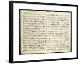 Norway, Bergen, Autograph Score of First Work of Edvard Hagerup Grieg-null-Framed Giclee Print