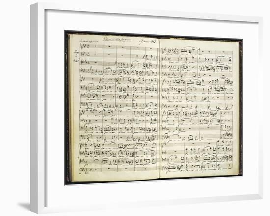 Norway, Bergen, Autograph Score of First Work of Edvard Hagerup Grieg-null-Framed Giclee Print