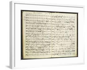 Norway, Bergen, Autograph Score of First Work of Edvard Hagerup Grieg-null-Framed Giclee Print