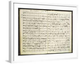 Norway, Bergen, Autograph Score of First Work of Edvard Hagerup Grieg-null-Framed Giclee Print