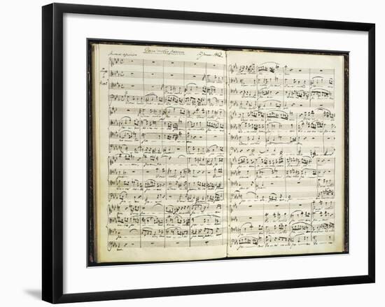 Norway, Bergen, Autograph Score of First Work of Edvard Hagerup Grieg-null-Framed Giclee Print