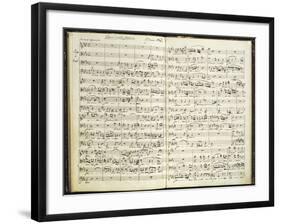 Norway, Bergen, Autograph Score of First Work of Edvard Hagerup Grieg-null-Framed Giclee Print