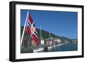 Norway, Bergen, Bryggen Hanseatic Neighborhood, Tyskebryggen, German Wharf-null-Framed Giclee Print