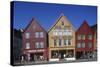 Norway, Bergen, Bryggen, Old Wharf, Tyskebryggen, German Wharf, Hanseatic Commercial Buildings-null-Stretched Canvas