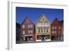 Norway, Bergen, Bryggen, Old Wharf, Tyskebryggen, German Wharf, Hanseatic Commercial Buildings-null-Framed Giclee Print