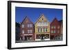 Norway, Bergen, Bryggen, Old Wharf, Tyskebryggen, German Wharf, Hanseatic Commercial Buildings-null-Framed Giclee Print