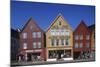 Norway, Bergen, Bryggen, Old Wharf, Tyskebryggen, German Wharf, Hanseatic Commercial Buildings-null-Mounted Giclee Print