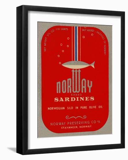 Norway Brand Sardines-null-Framed Art Print