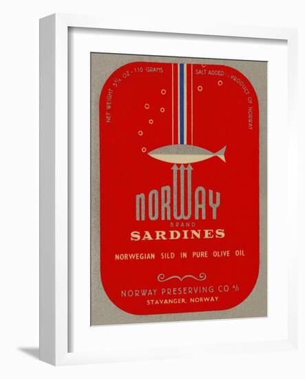 Norway Brand Sardines-null-Framed Art Print