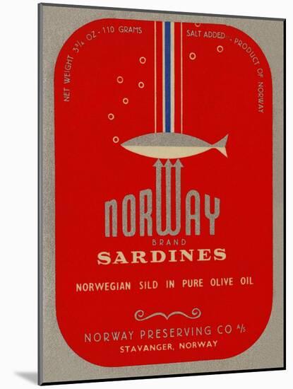 Norway Brand Sardines-null-Mounted Art Print