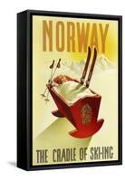 Norway Cradle Skiing-null-Framed Stretched Canvas