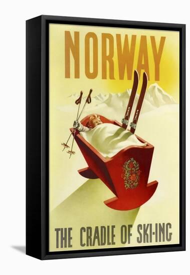 Norway Cradle Skiing-null-Framed Stretched Canvas