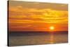 Norway, Finnmark, Loppa. Midnight sun over the Norwegian sea.-Fredrik Norrsell-Stretched Canvas