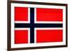 Norway Flag Design with Wood Patterning - Flags of the World Series-Philippe Hugonnard-Framed Art Print