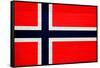 Norway Flag Design with Wood Patterning - Flags of the World Series-Philippe Hugonnard-Framed Stretched Canvas