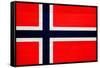 Norway Flag Design with Wood Patterning - Flags of the World Series-Philippe Hugonnard-Framed Stretched Canvas