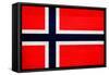 Norway Flag Design with Wood Patterning - Flags of the World Series-Philippe Hugonnard-Framed Stretched Canvas