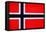 Norway Flag Design with Wood Patterning - Flags of the World Series-Philippe Hugonnard-Framed Stretched Canvas