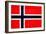 Norway Flag Design with Wood Patterning - Flags of the World Series-Philippe Hugonnard-Framed Art Print