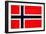 Norway Flag Design with Wood Patterning - Flags of the World Series-Philippe Hugonnard-Framed Art Print