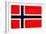 Norway Flag Design with Wood Patterning - Flags of the World Series-Philippe Hugonnard-Framed Art Print