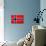 Norway Flag Design with Wood Patterning - Flags of the World Series-Philippe Hugonnard-Mounted Art Print displayed on a wall