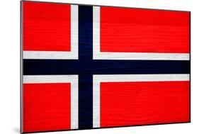 Norway Flag Design with Wood Patterning - Flags of the World Series-Philippe Hugonnard-Mounted Art Print