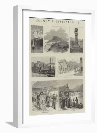 Norway Illustrated-null-Framed Giclee Print