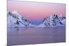 Norway, Lofoten, Moskenesoya, Kirkefjord, Pure Mountains-Bernd Rommelt-Mounted Photographic Print