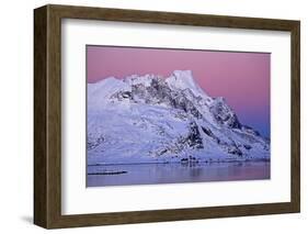 Norway, Lofoten, Moskenesoya, Kirkefjord, Pure Mountains-Bernd Rommelt-Framed Photographic Print