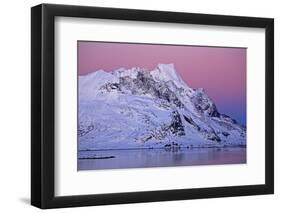 Norway, Lofoten, Moskenesoya, Kirkefjord, Pure Mountains-Bernd Rommelt-Framed Photographic Print