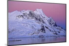 Norway, Lofoten, Moskenesoya, Kirkefjord, Pure Mountains-Bernd Rommelt-Mounted Photographic Print