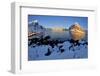 Norway, Lofoten, Moskenesoya, Kirkefjord, Pure Mountains-Bernd Rommelt-Framed Photographic Print