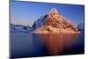 Norway, Lofoten, Moskenesoya, Kirkefjord, Pure Mountains-Bernd Rommelt-Mounted Photographic Print