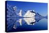 Norway, Lofoten, Moskenesoya, Kirkefjord, Pure Mountains-Bernd Rommelt-Stretched Canvas